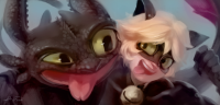 ChatNoir&Toothless by Dr.Fox