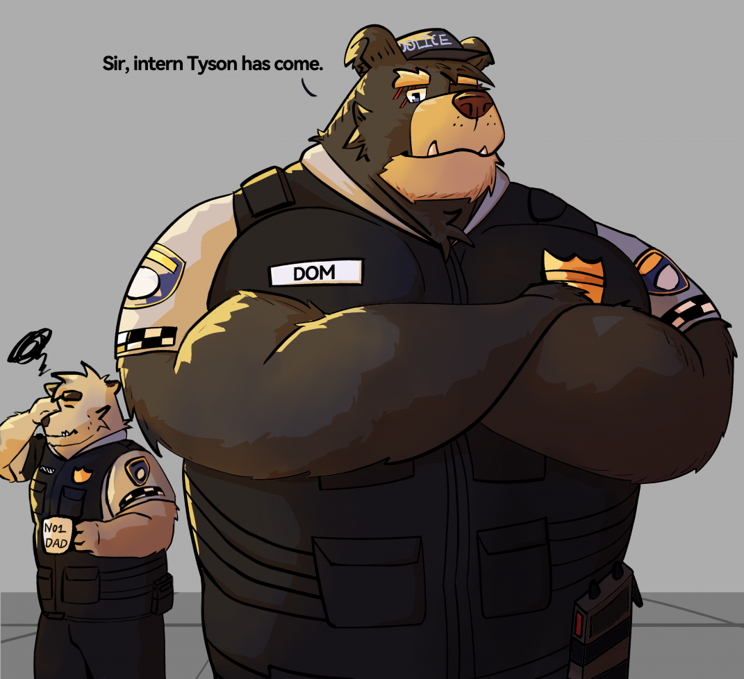 Dom the Policer by Rominwolf, David, Dom, Password, 熊, 鬣狗