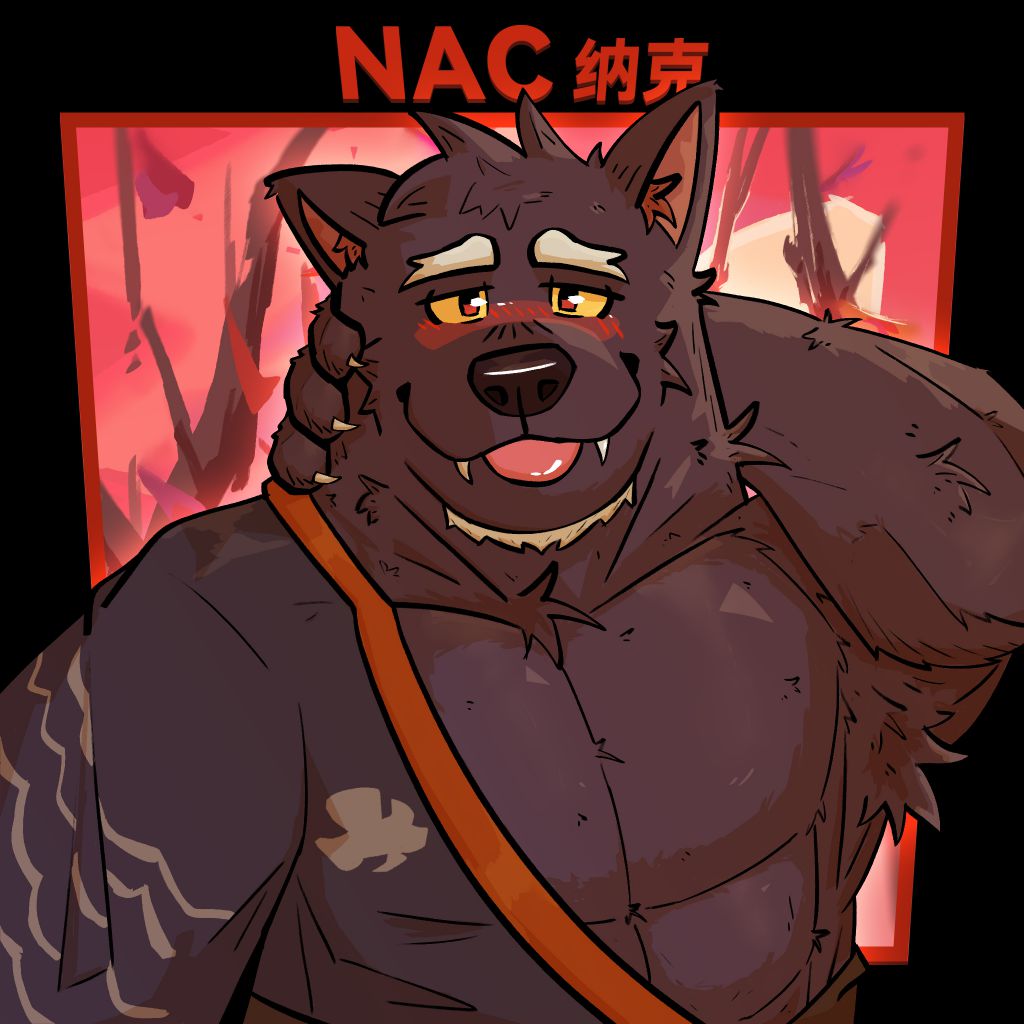 （红）纳克 by Rominwolf, 狼, Nac, 纳克